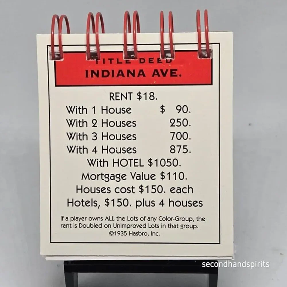 Hand-Assembled Monopoly-Themed Mini Journal - Indiana
